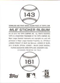 2015 Topps Stickers #143 Houston Astros Back