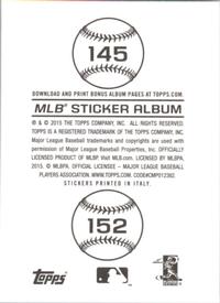 2015 Topps Stickers #145 Minnesota Twins Back