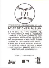 2015 Topps Stickers #171 Andrelton Simmons Back