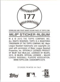 2015 Topps Stickers #177 Giancarlo Stanton Back