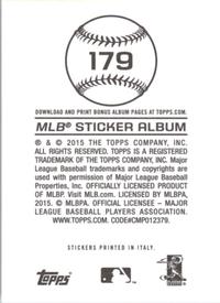 2015 Topps Stickers #179 Garrett Jones Back