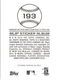 2015 Topps Stickers #193 Mr. Met Back