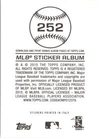 2015 Topps Stickers #252 Adam Wainwright Back
