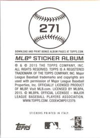 2015 Topps Stickers #271 Drew Stubbs Back
