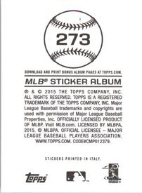 2015 Topps Stickers #273 Troy Tulowitzki Back