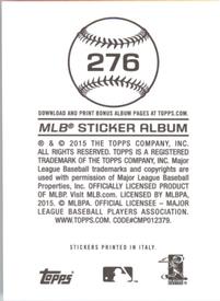 2015 Topps Stickers #276 Joc Pederson Back