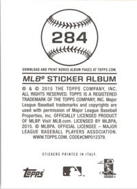 2015 Topps Stickers #284 Yonder Alonso Back