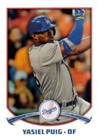 2015 Topps Stickers #277 Yasiel Puig Front