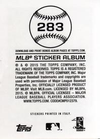 2015 Topps Stickers #283 Clayton Kershaw Back