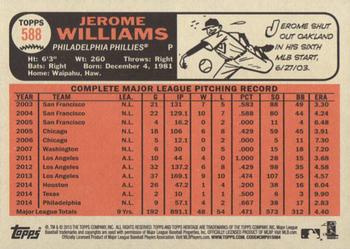 2015 Topps Heritage #588 Jerome Williams Back