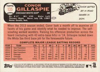 2015 Topps Heritage #135 Conor Gillaspie Back
