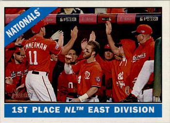 2015 Topps Heritage #194 1st Place NL East Division Front