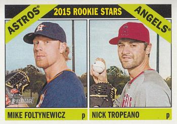 2015 Topps Heritage #244 2015 Rookie Stars (Nick Tropeano / Mike Foltynewicz) Front