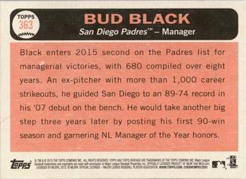 2015 Topps Heritage #363 Bud Black Back
