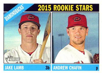 2015 Topps Heritage #127 2015 Rookie Stars (Andrew Chafin / Jake Lamb) Front