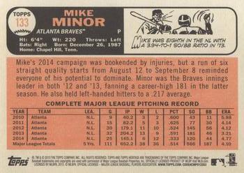 2015 Topps Heritage #133 Mike Minor Back