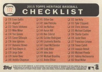 2015 Topps Heritage #172 3rd Place NL East Division Back