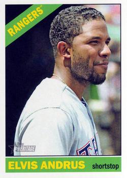 2015 Topps Heritage #327 Elvis Andrus Front