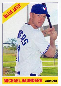 2015 Topps Heritage #329 Michael Saunders Front