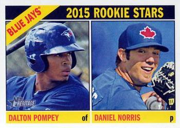 2015 Topps Heritage #333 2015 Rookie Stars (Dalton Pompey / Daniel Norris) Front