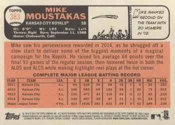 2015 Topps Heritage #383 Mike Moustakas Back