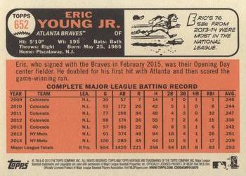 2015 Topps Heritage #652 Eric Young Jr. Back