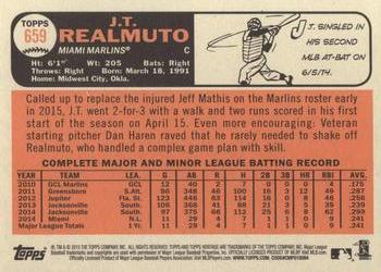 2015 Topps Heritage #659 J.T. Realmuto Back
