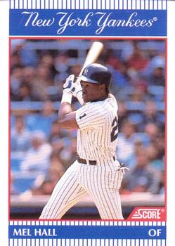 1990 Score New York Yankees #7 Mel Hall Front