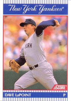 1990 Score New York Yankees #12 Dave LaPoint Front