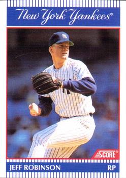 1990 Score New York Yankees #23 Jeff Robinson Front