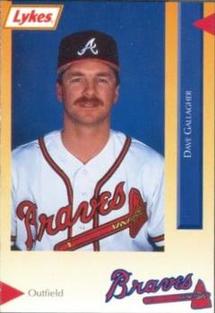 1994 Lykes Atlanta Braves Perforated #NNO Dave Gallagher Front