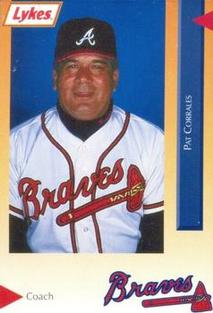 1994 Lykes Atlanta Braves Perforated #NNO Pat Corrales Front