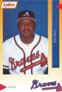 1994 Lykes Atlanta Braves Perforated #NNO Jose Oliva Front