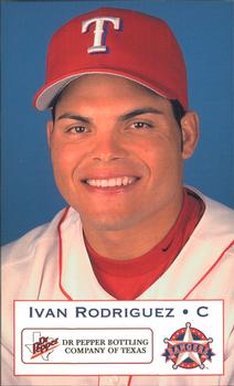 1999 Dr. Pepper Texas Rangers #NNO Ivan Rodriguez Front