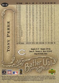 2005 Upper Deck MVP - Batter Up! #BU-38 Tony Perez Back
