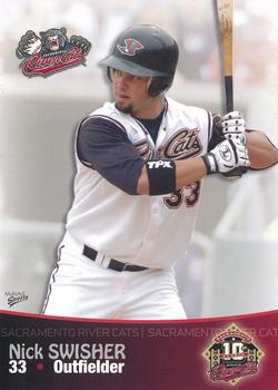 2009 MultiAd Sacramento River Cats #22 Nick Swisher Front