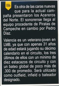 2011 Album Oficial Acereros de Monclova: 1974-2011 #186 Abraham Valencia Front