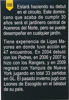 2011 Album Oficial Acereros de Monclova: 1974-2011 #188 Freddy Guzman Front