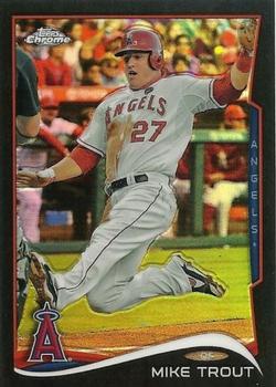 2014 Topps Chrome - Black Refractors #1 Mike Trout Front