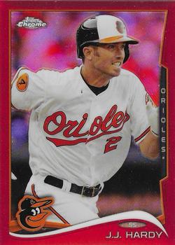 2014 Topps Chrome - Red Refractors #145 J.J. Hardy Front