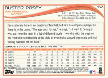 2014 Topps Chrome - Refractors #152 Buster Posey Back