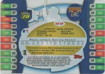 2005 Topps Hot Button #89 Jack Wilson Back