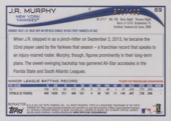 2014 Topps Chrome - Rookie Autographs Refractors #69 J.R. Murphy Back