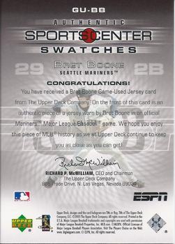 2005 Upper Deck ESPN - SportsCenter Swatches #GU-BB Bret Boone Back