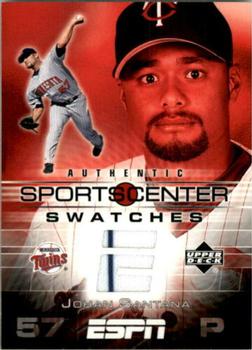 2005 Upper Deck ESPN - SportsCenter Swatches #GU-SA Johan Santana Front