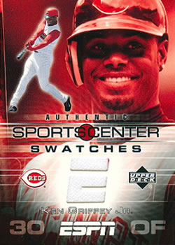 2005 Upper Deck ESPN - SportsCenter Swatches #GU-KG Ken Griffey Jr. Front