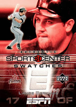 2005 Upper Deck ESPN - SportsCenter Swatches #GU-LB Lance Berkman Front