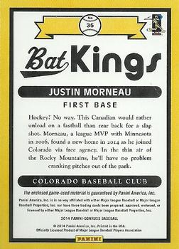 2014 Donruss - Bat Kings #35 Justin Morneau Back