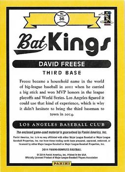 2014 Donruss - Bat Kings #36 David Freese Back