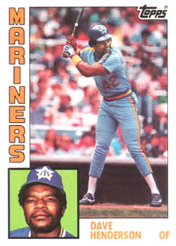 1984 Topps #154 Dave Henderson Front